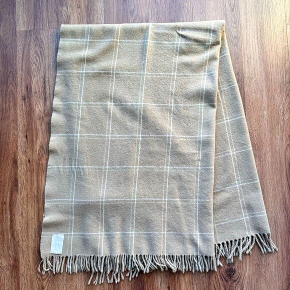 SOMMA 1867 Italy Wool Cashmere Blend Throw Fringe Tassel Soft Knit - Picture 1 of 8